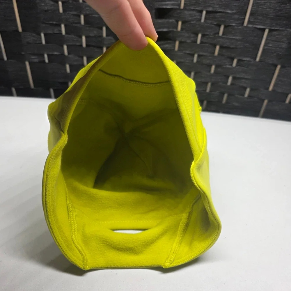 Lululemon Run With Me Earwarmer Beanie Hat Neon Yellow Reflective One Size - Picture 6 of 6